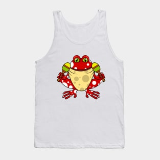 Frog with Table tennis racket Tank Top